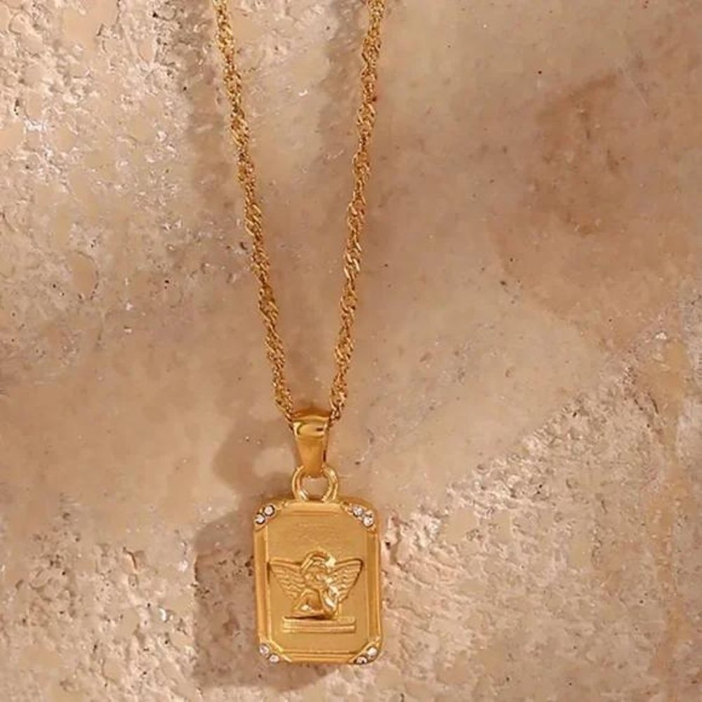 New Angel 18k Gold Pendant Necklace, NICE NECKLACE, CUTE NECKLACE - Picture 3 of 5